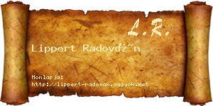 Lippert Radován névjegykártya